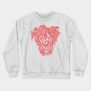 lion with a flower crown Crewneck Sweatshirt